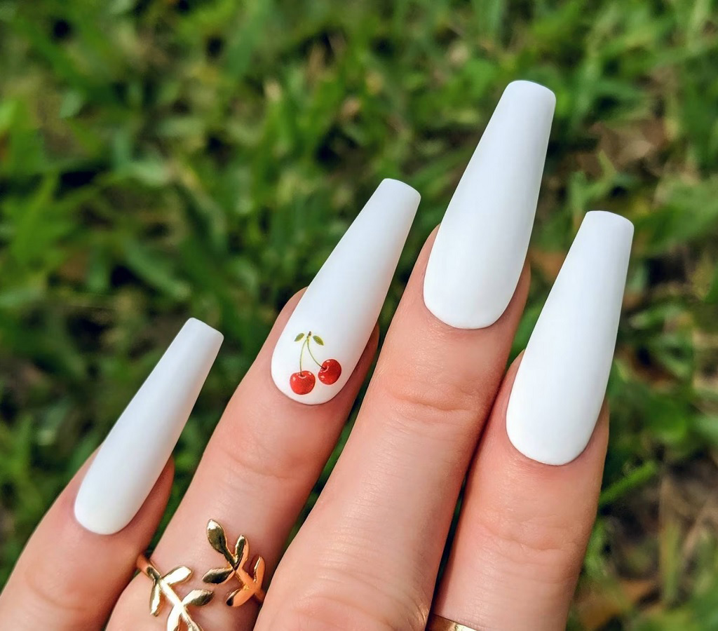 Cherry Accent Nail