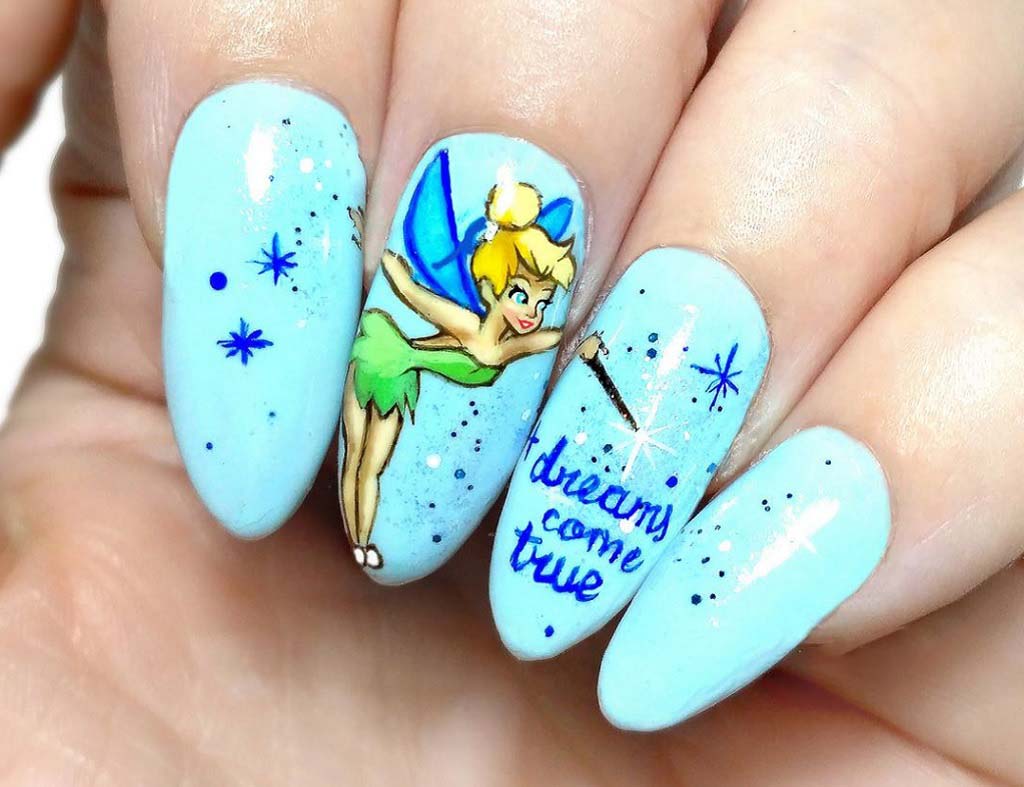 Tinkerbell Nails